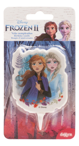 Vela Cumpleaños 2d Frozen Ii 7,5cm Pky0m2