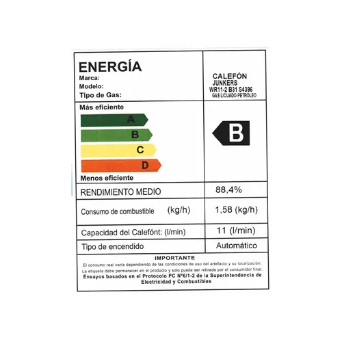 Calefont A Gas Glp 11 Litros Bosch
