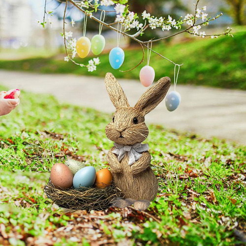 Pascua Conejos De Los Conejos De Huevo De Huevo Decoración