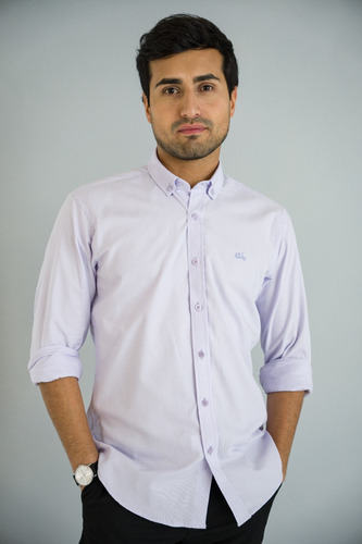 Camisa Oxford Hombre Lila