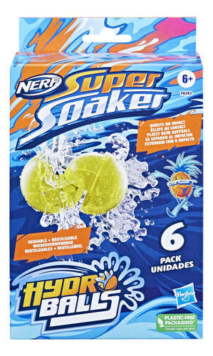 Lanzador De Agua Super Soaker Pack 6 Hydro Balls