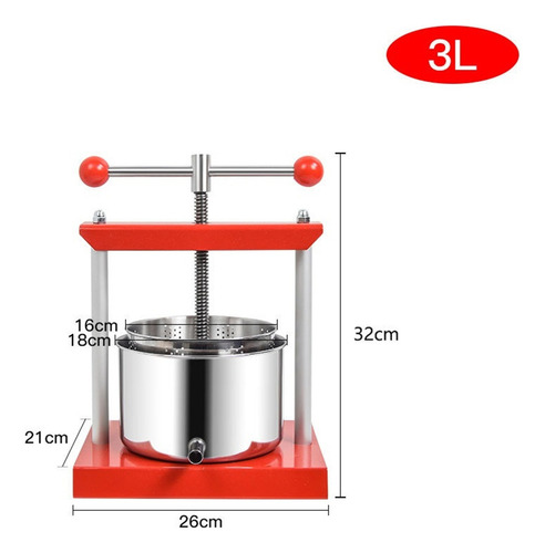 3l Exprimidor Cítricos Con Filtro Bolsa Malla Seguridad .