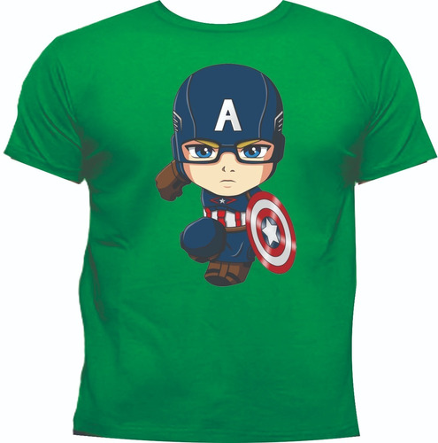 Camisetas Capitan America Marvel Niños Adultos Mod I