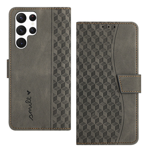 Funda De Teléfono De Cuero Con Tapa Abatible Para Samsung S2