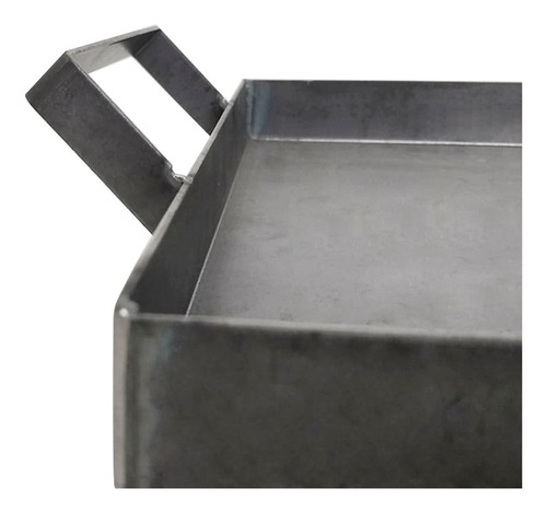 Imagen 4 de 10 de Plancha Bifera Acero Inox Feroz 2 Hornallas 44x26 Cm Rustica