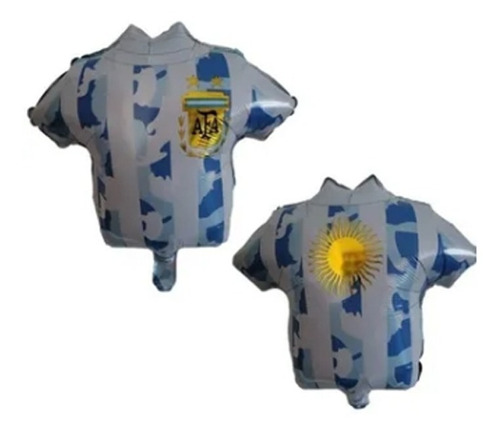 10 Globos Camiseta Argentina 45 Cm, Seleccion Mundial