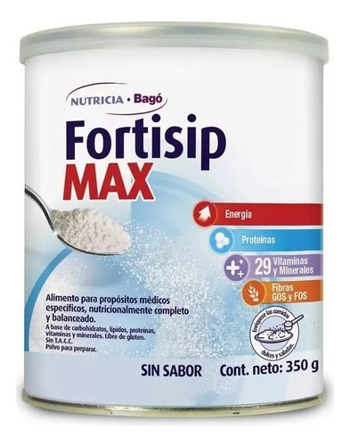 Fortisip Max Polvo Lata De 350 G Suplemento S/sabor