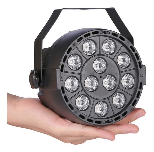 Imagen 3 de 6 de Tacho De Luz Negra Led Uv Fluo Mini Dmx 12 Luces Oferta