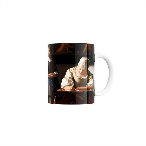 Taza Dama Escribe Una Carta - Johannes Vermeer
