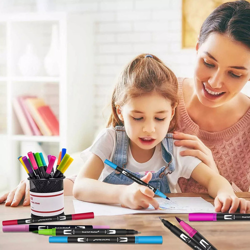 36 Colores Marcadores Plumones Punta De Pincel Dual Brush