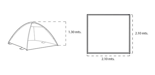 Imagen 2 de 3 de Carpa Playera Spinit Playa 2 Iglu 210x210