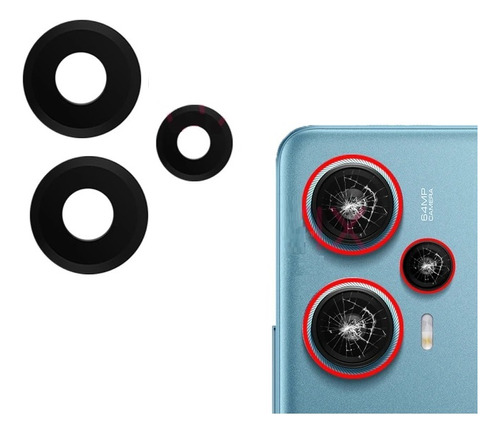 Lente Vidro Da Câmera Para Xiaomi Poco F5