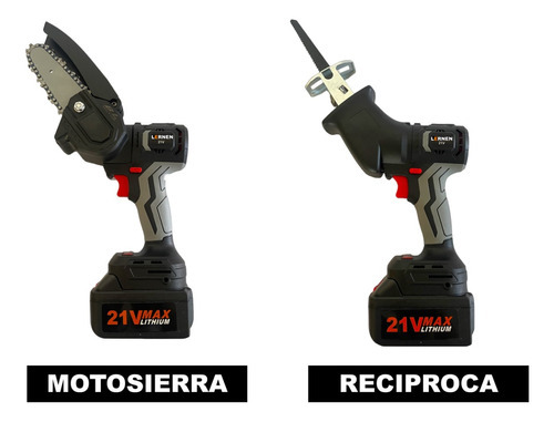 Imagen 5 de 8 de Combo Taladro + Herramientas Eléctricas 10 En 1 + 2 Baterías Color Gris