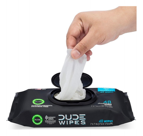 Dude Wipes - Toallitas Desechables Adutos - A Base Dehierbas