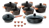 Comprar Jogo De Panelas Cerâmica Antiaderente Com Frigideiras 22 26