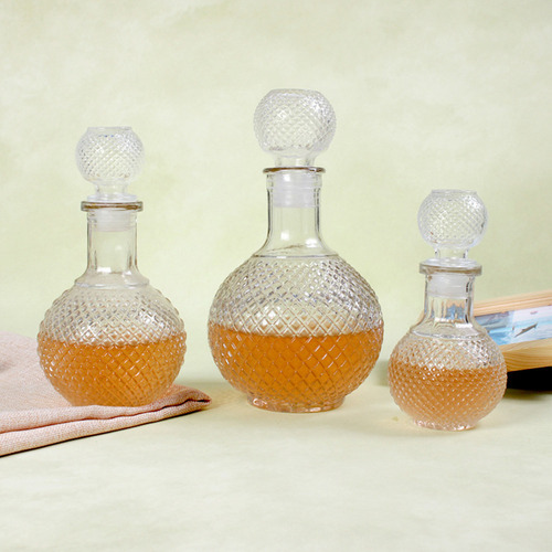 Botella De Whisky De Vidrio Transparent Ball Quick Decanter