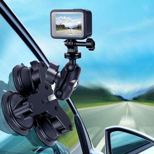 Imagen 4 de 8 de Soporte De Ventosa Triangular Para Gopro/dji Osmo Action