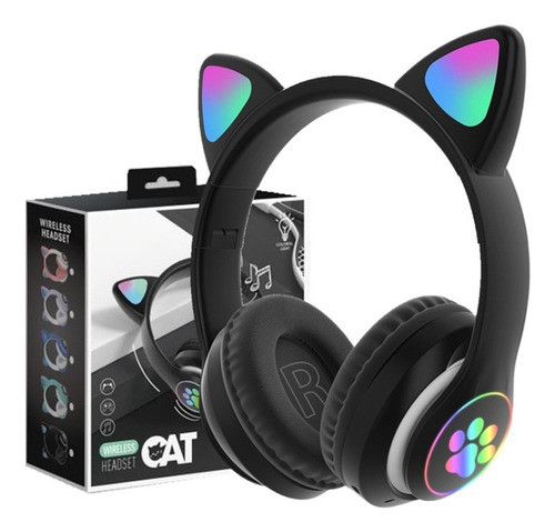 Audífonos Inalámbricos Bluetooth Para Gatitos Con Led Para