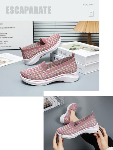 Tenis Dama A Cuadros Zapatos Para Mujer Malla Transpirable