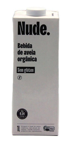 Bebida De Aveia Organico Sem Gluten Nude 1l