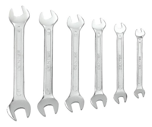 Jogo De Chaves De Boca 6-17mm Em Aço Cromo-vanádio 6 Peças