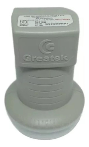 Kit 5 Lnb Banda Ku Single Universal Hd E Digital Greatek Cor Cinza Lnbf Ku