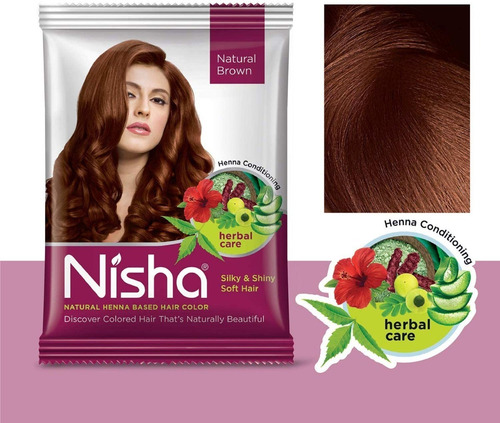 Tinte Nisha Natural De Henna Marrón (sobre Grande).