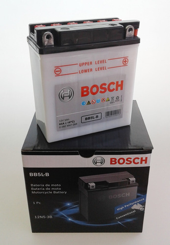 Bateria Bosch Moto Con Acido 12v 5ah (120x61x130)