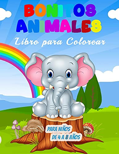 Bonitos Animales Libro Para Colorear Para Niños De 4 A 8 Año