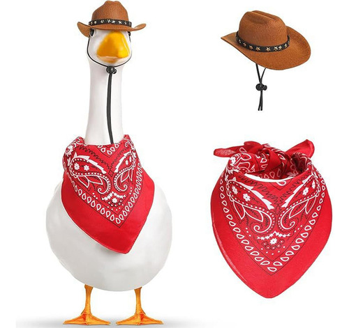 De Ganso, Ropa De Cañón Bufanda Roja De Sombrero Marrón