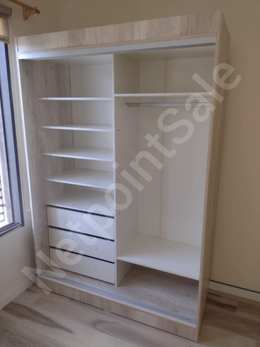Imagen 4 de 10 de Placar Ropero Vestidor 140x200 Corrediza Espejo+