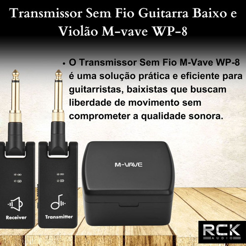 Transmissor Sem Fio Guitarra Baixo E Violão M-vave Wp-8