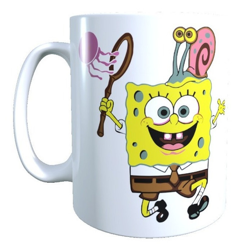 Taza - Tazón Diseño Bob Esponja, Gary Y Medusa