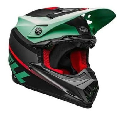 Casco Moto Mx Bell Moto-9 Mips Verde/fluor/negro