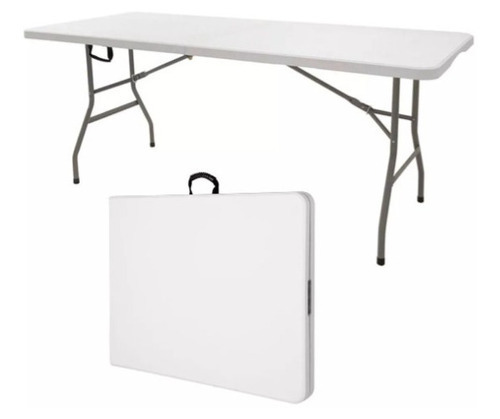 Mesa Picnic Plegable Plastica 180cm Blanco