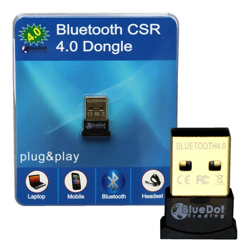 Imagen 1 de 1 de Usb Bluetooth Csr 4.0 Dongle ***somos Tienda Física***