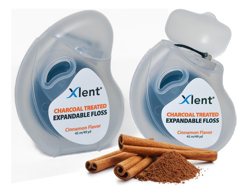 Xlent Carbon Activado Expandible Tratado Con Hilo Dental, Ce