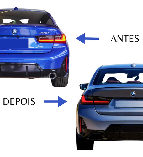 Spoiler Inferior Traseiro Bmw 320i 330e M Sport 2022 23 2024