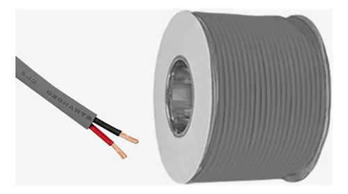 Kit 305mt Cable 2 X Awg18 Ip20 | Recubierto Gris Interiores