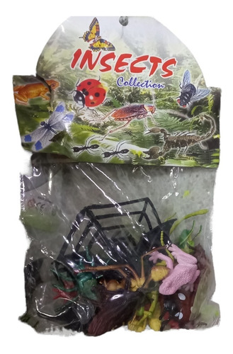 Imagen 3 de 3 de Set De 17 Insectos Y Animales Surtidos Colores