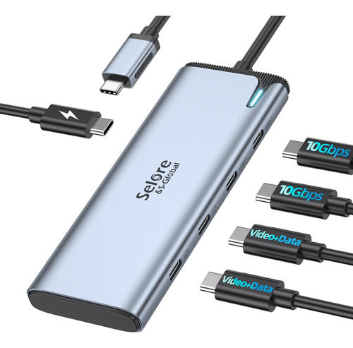 Divisor Usb C Selore&s-global 4k/60 Hz Dp Alt Mode 5 En 1