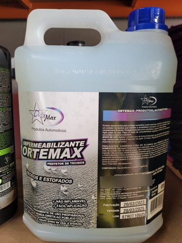 Impermeabilizante De Tecidos Ortemax Base Dágua 5 Litros