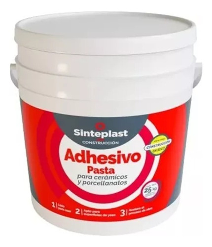 Adhesivo Pasta Para Cerámicos Y Porcellanatos 25k Sinteplast
