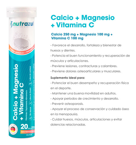 Vitamina C 1000 Mg (3) + Calcio - Magnesio (3) - Pack 6u