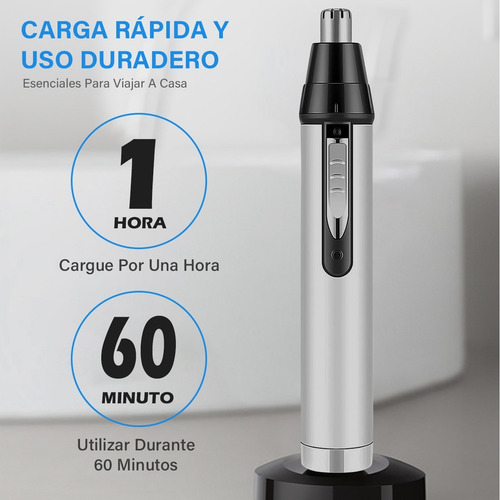 Imagen 5 de 7 de Rasuradora Eléctrica De Barba/nariz Cabezas Intercambiables
