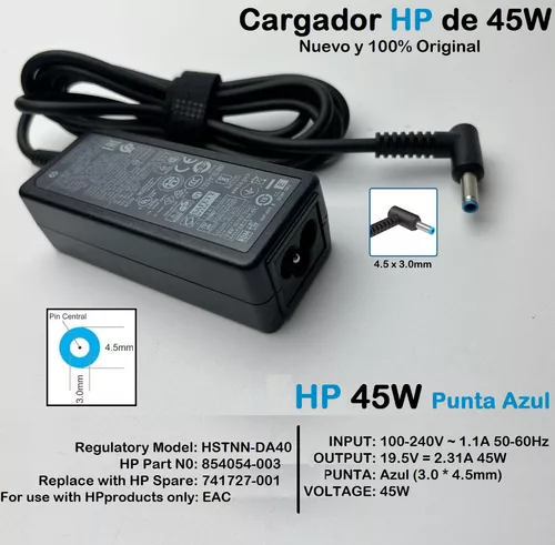 Cargador Original Hp 15-dy1002la 741727-001 19.5v 2.31a 45w