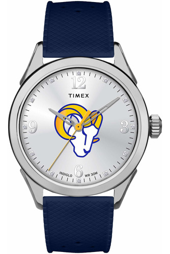 Reloj Mujer Timex Twzframwg Cuarzo Pulso Azul En Silicona