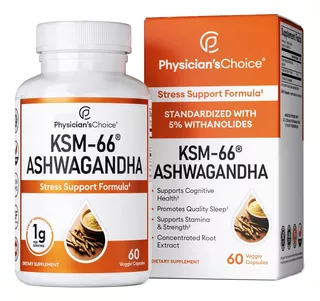 Ashwagandha 1000mg Premium Ksm66 De 60 Capsulas De Eeuu