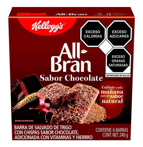 Barra De Cereal All-bran Sabor Chocolate 240g