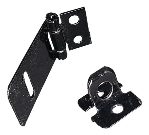 24 Trabas Porta Candado Hierro Charolado 1 1/2´´ - 38mm Color Negro